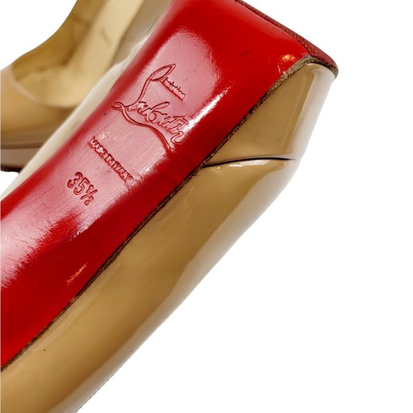 Christian Louboutin Nude Patent Leather Platform - Picture 8 of 8